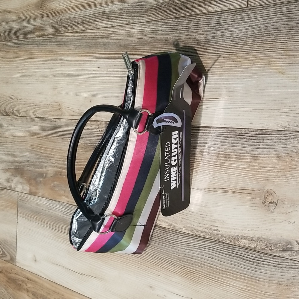 Insulated wine bottle purse